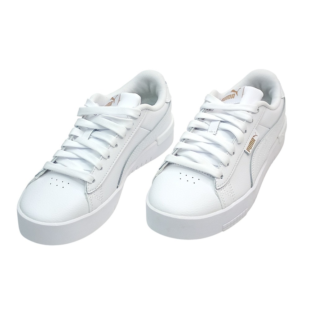 Puma Jada Renew Sneaker Women Size 6 White Gold Leather Platform 403456-30